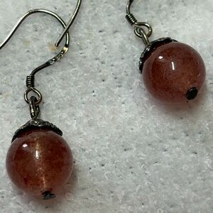 Conscious Items -Strawberry Quartz Earrings
